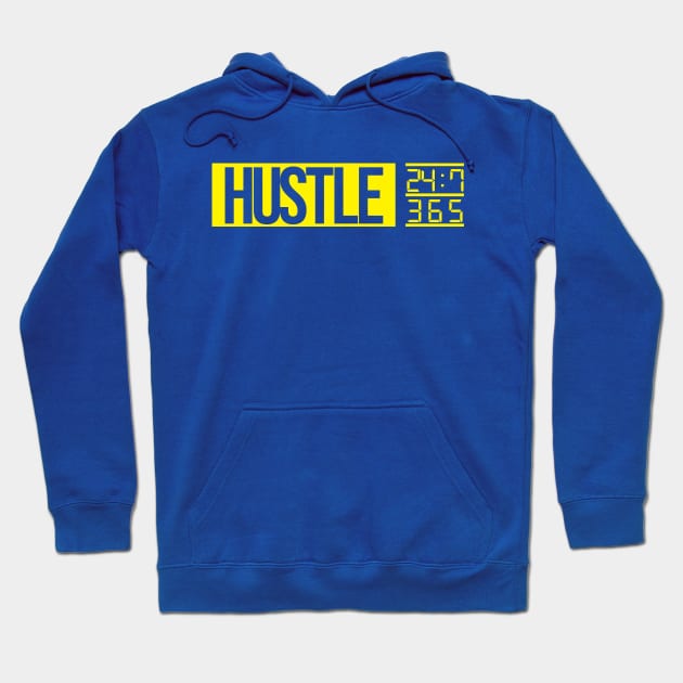 Hustle Time (yellow txt) Hoodie by artofplo